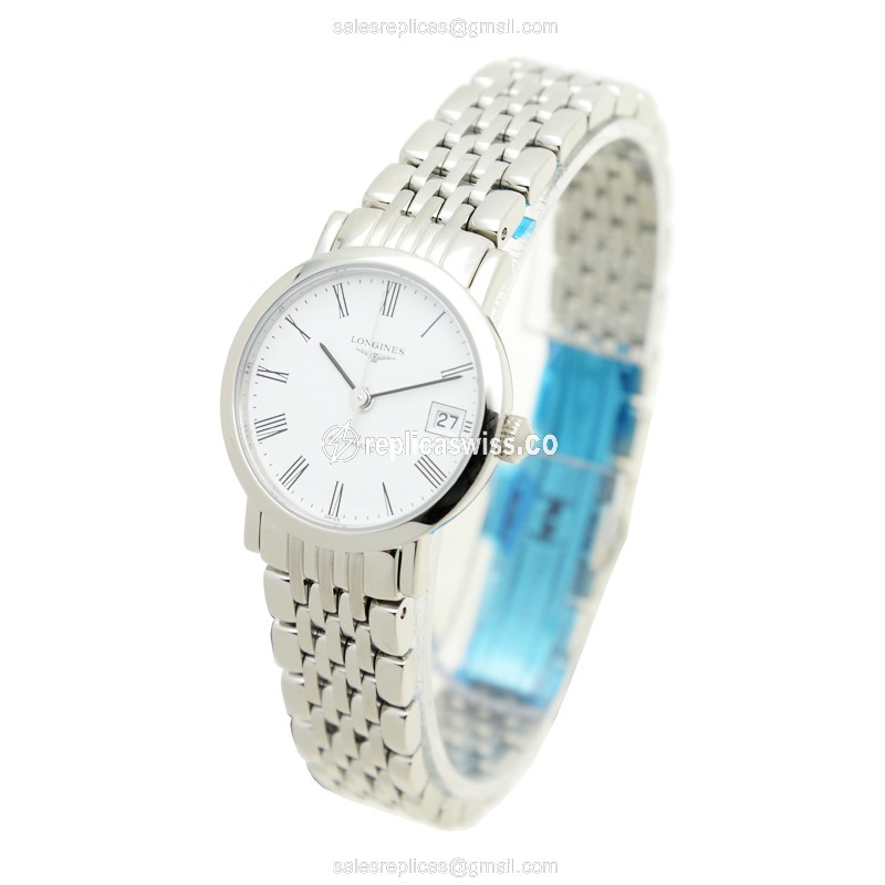 Longines L4.309.4.11.6 Replica - Automatic - Steel Case - White Dial, Silver Clasp - View 3