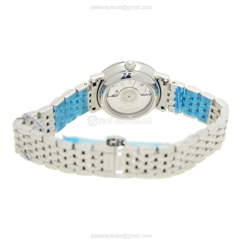 Longines L4.309.4.11.6 Replica - Automatic - Steel Case - White Dial, Silver Clasp - View 4