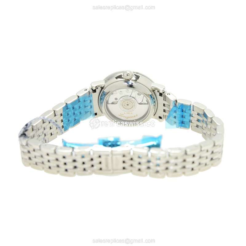 Longines L4.309.4.87.6 Replica - Automatic - Stainless Steel - White Dial, Silver Clasp - View 4