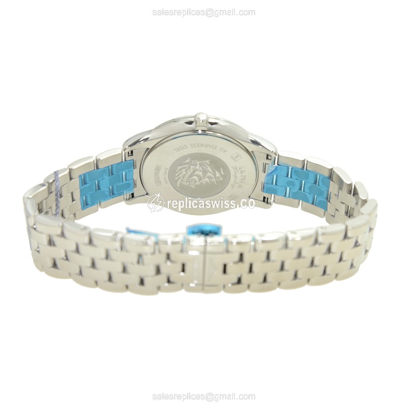 Longines L4.716.4.72.6 Replica - Quartz - Silver Case, Dial, Clasp - Silver Steel Strap - View 4