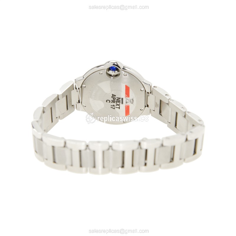 Cartier Ballon Bleu Quartz - Stainless Steel Case - Silver Dial - Steel Strap - View 4
