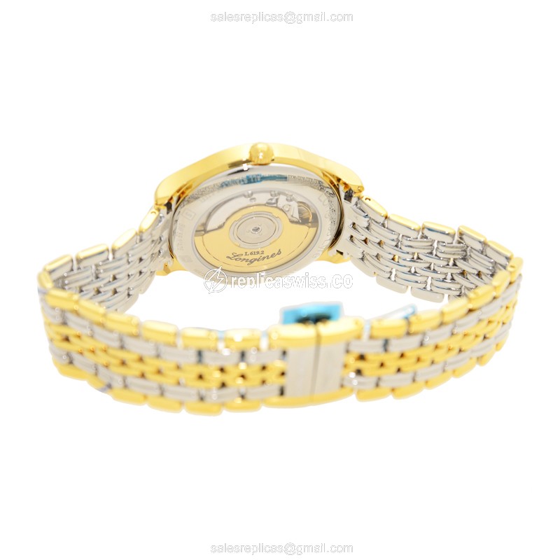 Longines Lyre Replica - Automatic - Gold PVD - White Dial on Gold Strap - View 4