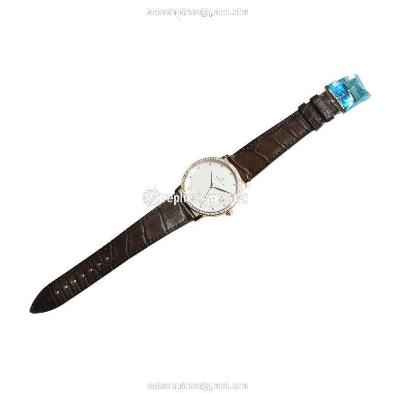 Blancpain Villeret 6223-2987-55B Replica - Automatic - 18kt Rose Gold - Diamond Dial - White - View 2