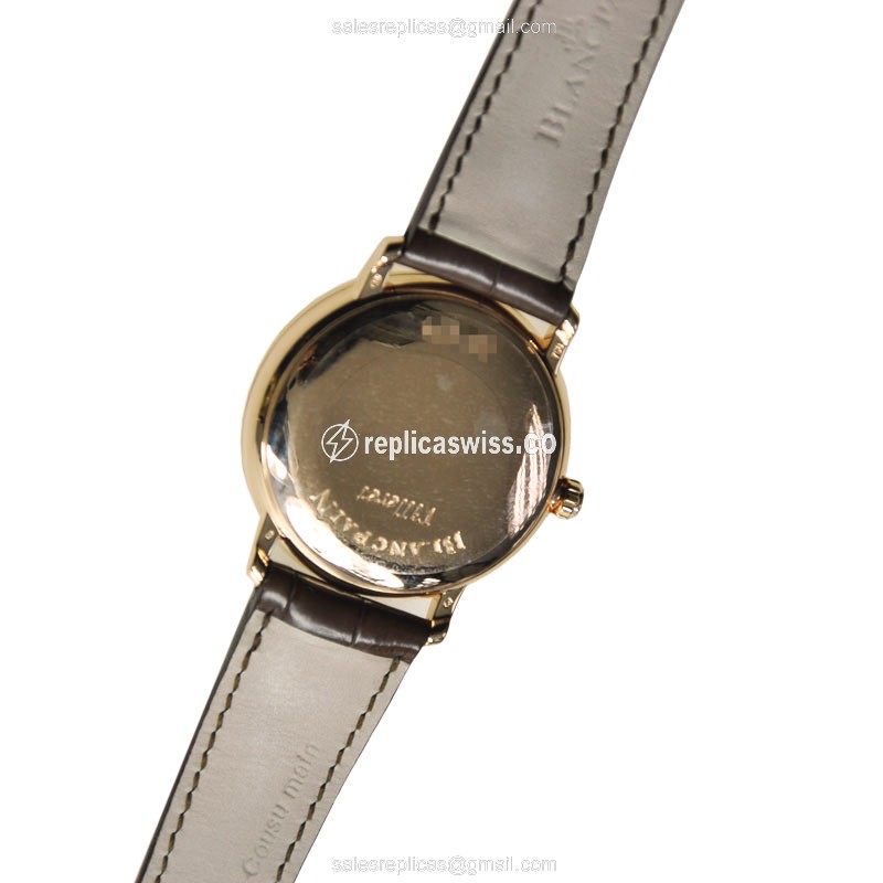 Blancpain Villeret 6223-2987-55B Replica - Automatic - 18kt Rose Gold - Diamond Dial - White - View 3