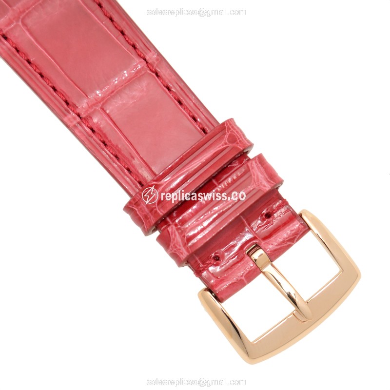 Franck Muller 952 QZ REL CD 1R LONG ISLAND - Quartz, 18kt Gold Case, Silver Dial, Leather Strap - View 4