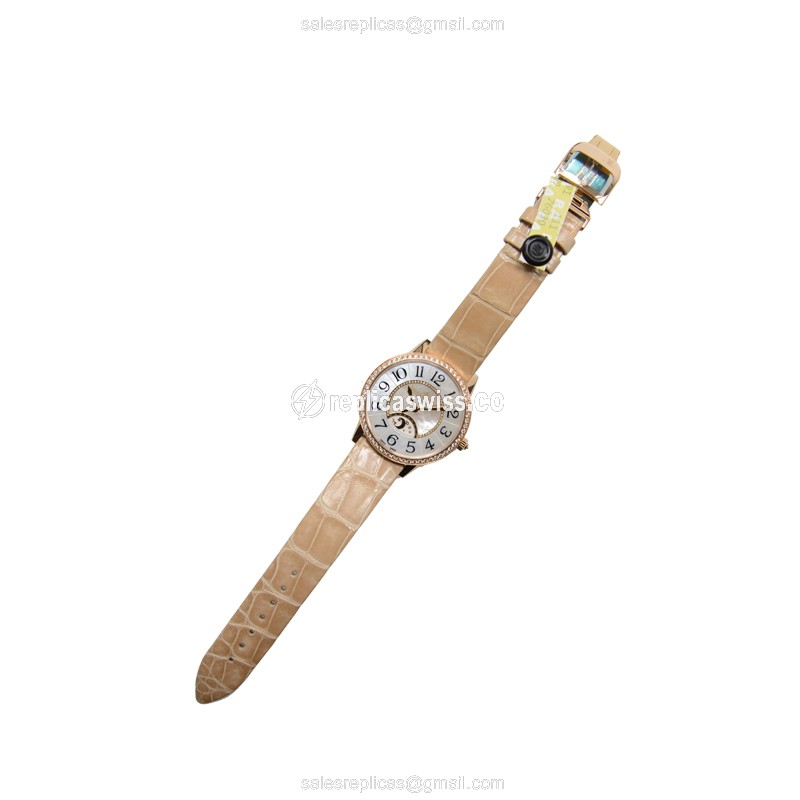 Jaeger-Lecoultre Rendez-Vous Replica - Automatic - 18kt Rose Gold - Diamond - White Dial - View 2
