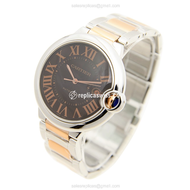 Cartier Ballon Bleu Replica - Automatic - Steel Case - Silver Dial - 18kt Steel Strap - View 2