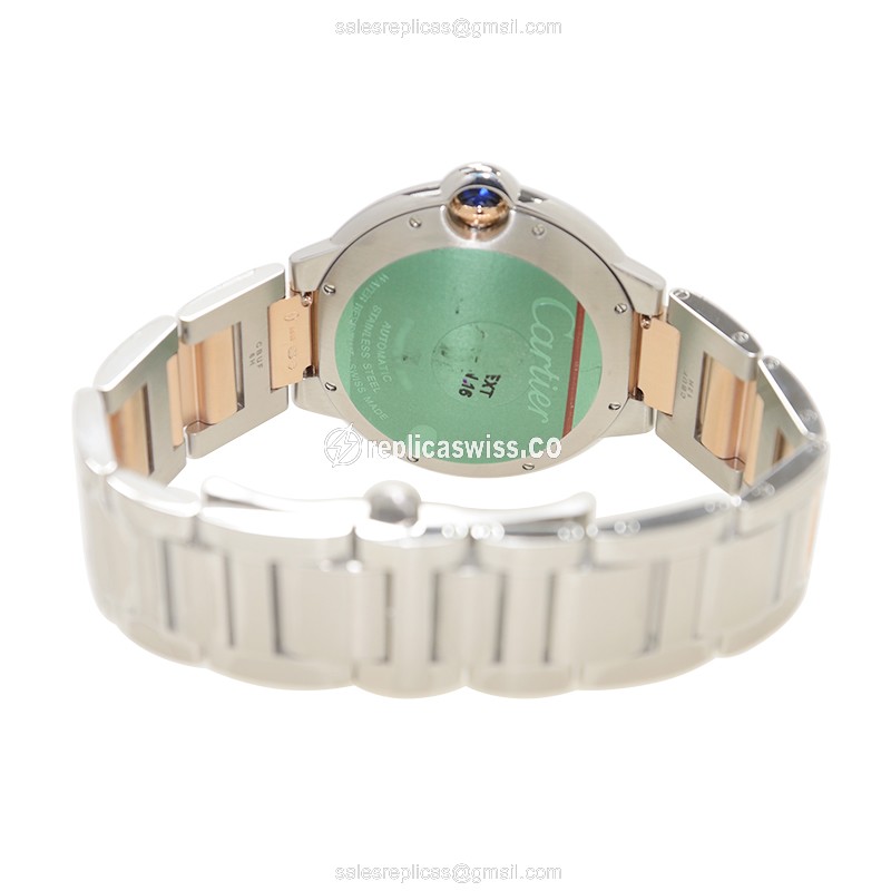 Cartier Ballon Bleu Replica - Automatic - Steel Case - Silver Dial - 18kt Steel Strap - View 3