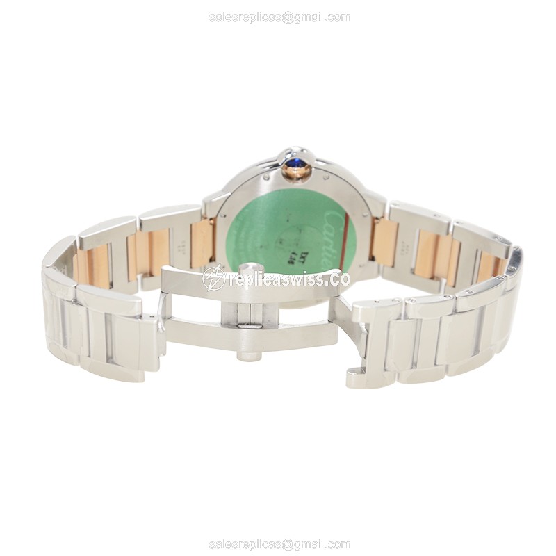 Cartier Ballon Bleu Replica - Automatic - Steel Case - Silver Dial - 18kt Steel Strap - View 4