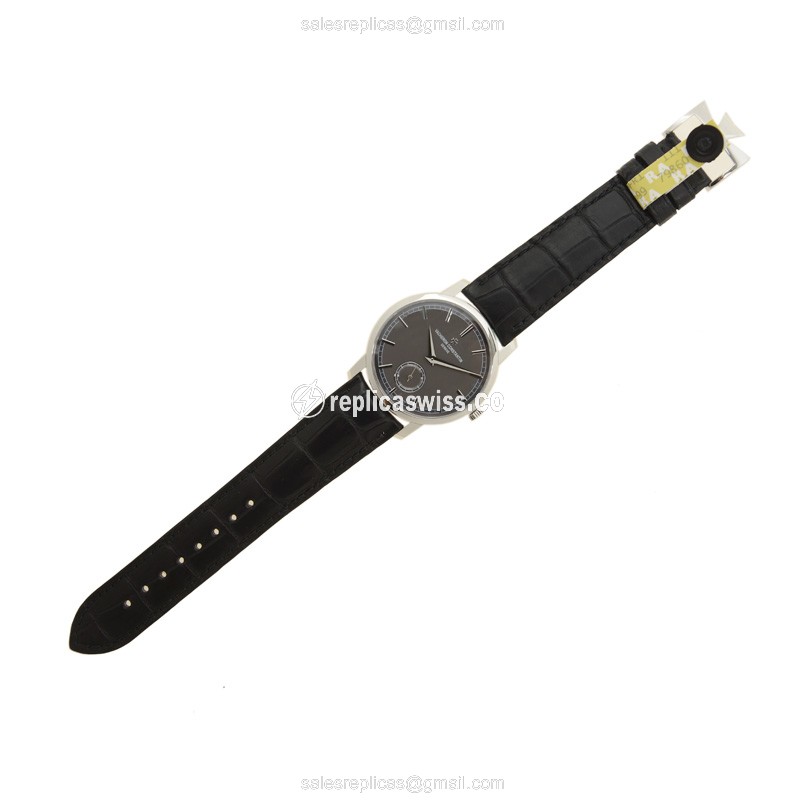Vacheron Constantin Traditionnelle - Manual - 950 Platinum Case - Grey Dial - Black Alligator Buckle - View 2