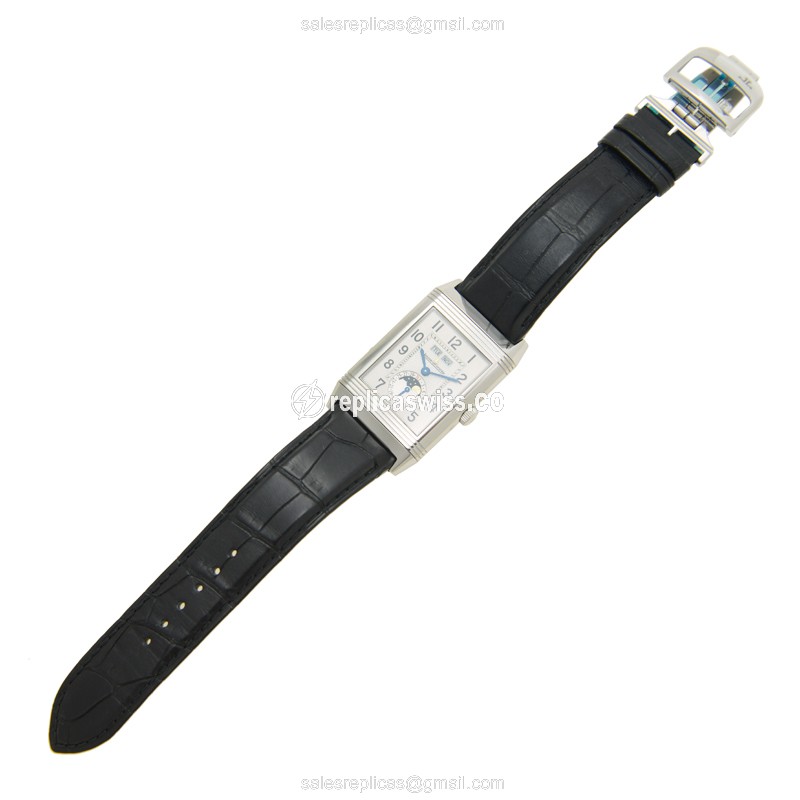 Jaeger-Lecoultre Q3758420 REVERSO - Manual - Steel Case - Silver Dial - Black Alligator Strap - View 2