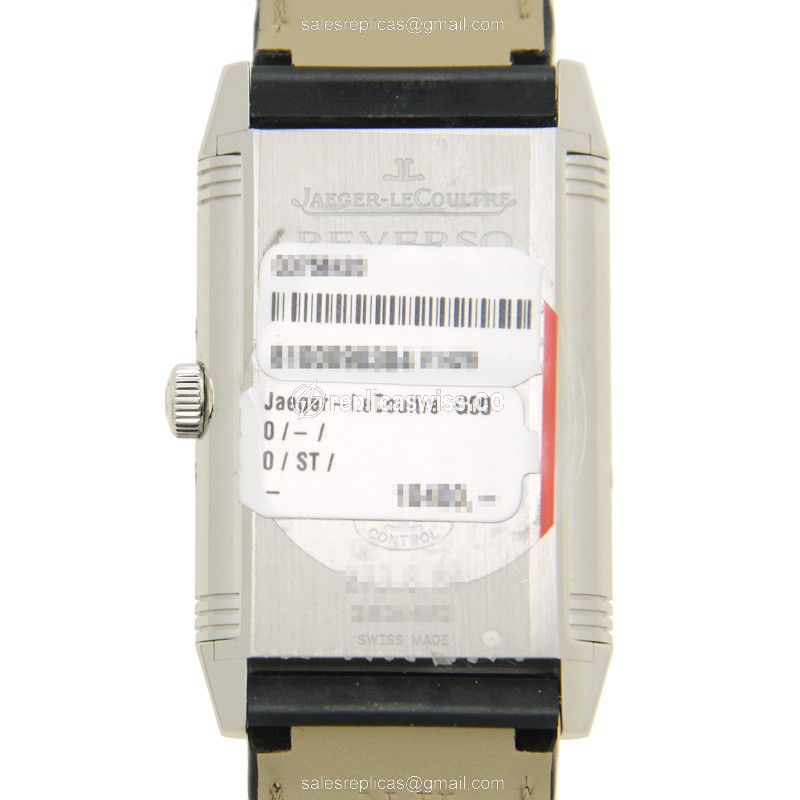 Jaeger-Lecoultre Q3758420 REVERSO - Manual - Steel Case - Silver Dial - Black Alligator Strap - View 3