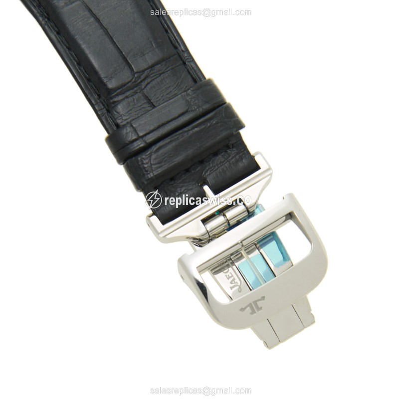Jaeger-Lecoultre Q3758420 REVERSO - Manual - Steel Case - Silver Dial - Black Alligator Strap - View 4