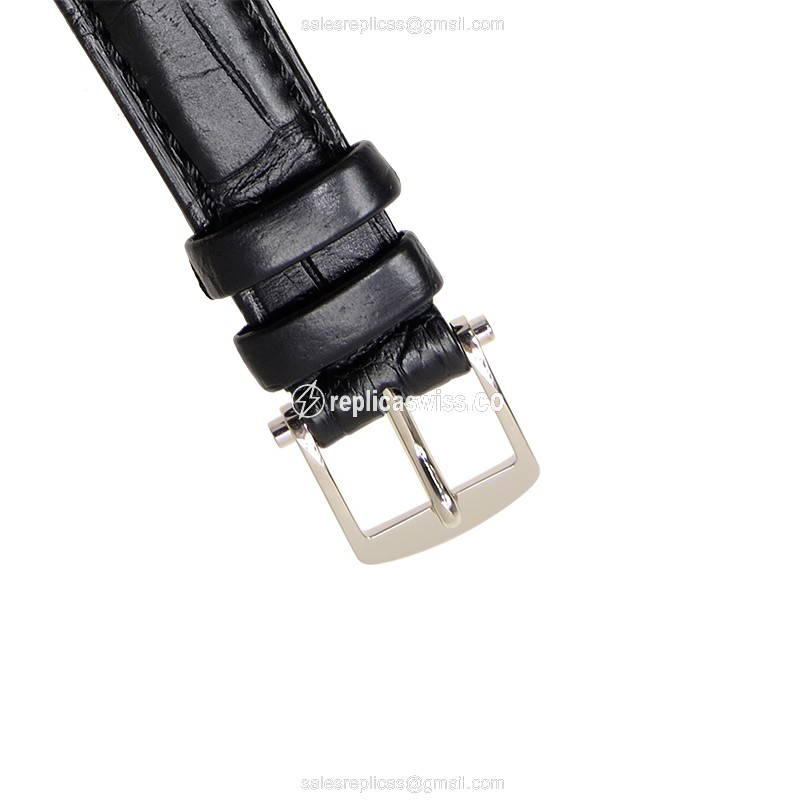Breguet 8068BB/52/964/DD00 Replica - Automatic - 18kt White Gold - Diamond Set - Silver Dial - Black Alligator Strap - View 4