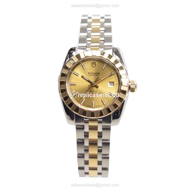 Tudor 22013-62543-CH Classic - Automatic - Gold/Steel Case - Gold/Steel Strap - View 2