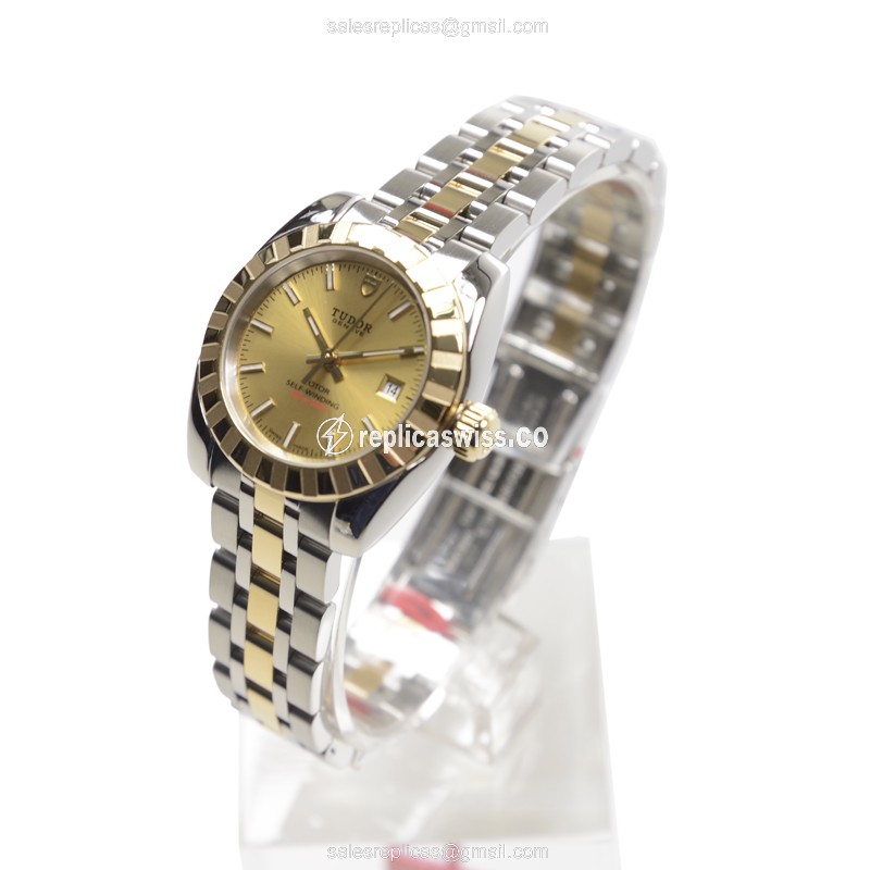 Tudor 22013-62543-CH Classic - Automatic - Gold/Steel Case - Gold/Steel Strap - View 3