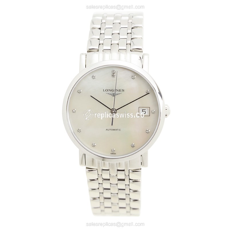 Longines L4.809.4.87.6 Replica - Automatic - White Dial on Steel - Silver Clasp - View 2