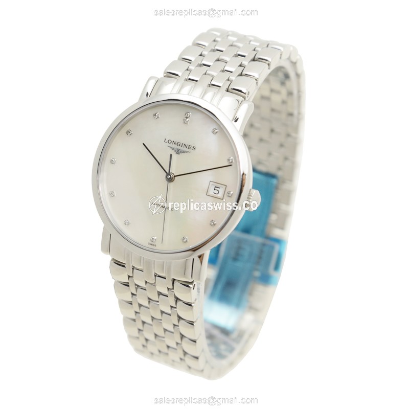 Longines L4.809.4.87.6 Replica - Automatic - White Dial on Steel - Silver Clasp - View 3