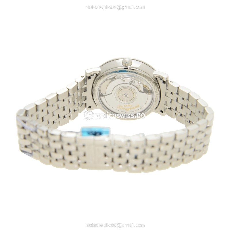 Longines L4.809.4.87.6 Replica - Automatic - White Dial on Steel - Silver Clasp - View 4