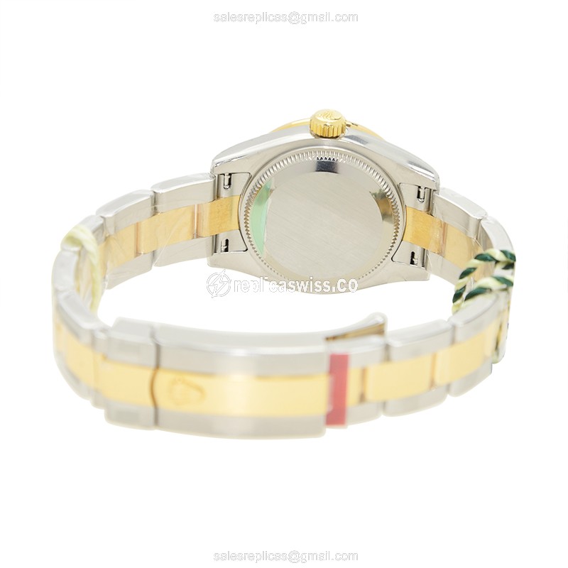 Rolex Datejust Replica - 18kt Gold & Steel - Automatic - White Dial, Silver Clasp - View 4