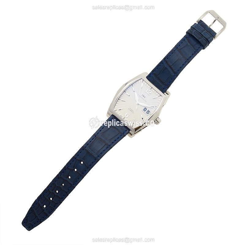 IWC IW452314 DA VINCI - Automatic - Stainless Steel - Silver Dial - Blue Alligator - Sapphire Crystal - View 2