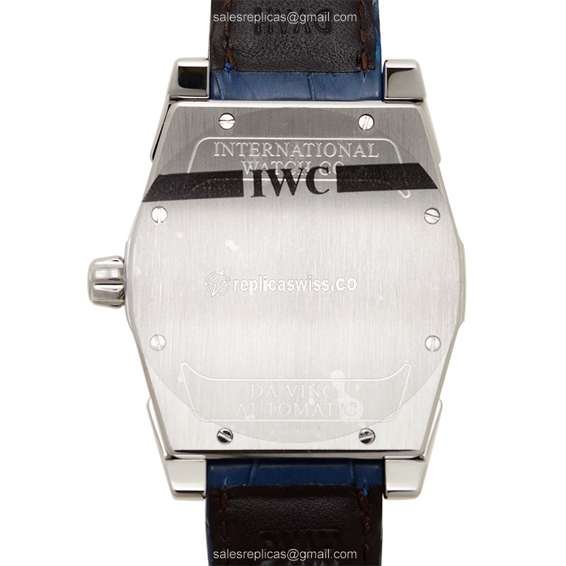 IWC IW452314 DA VINCI - Automatic - Stainless Steel - Silver Dial - Blue Alligator - Sapphire Crystal - View 3
