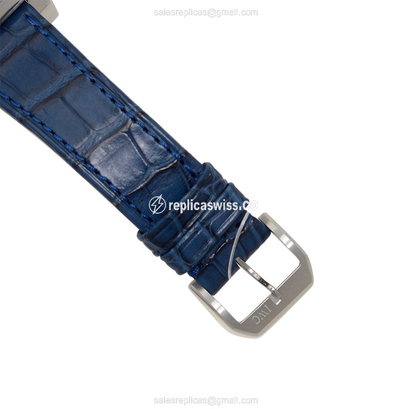 IWC IW452314 DA VINCI - Automatic - Stainless Steel - Silver Dial - Blue Alligator - Sapphire Crystal - View 4