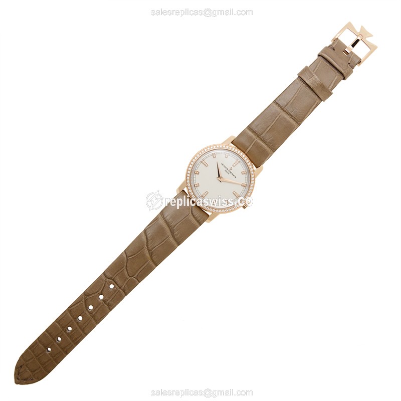 Vacheron Constantin 25558/000R-9406 TRADITIONNELLE Quartz 18kt Rose Gold & Diamonds - View 2