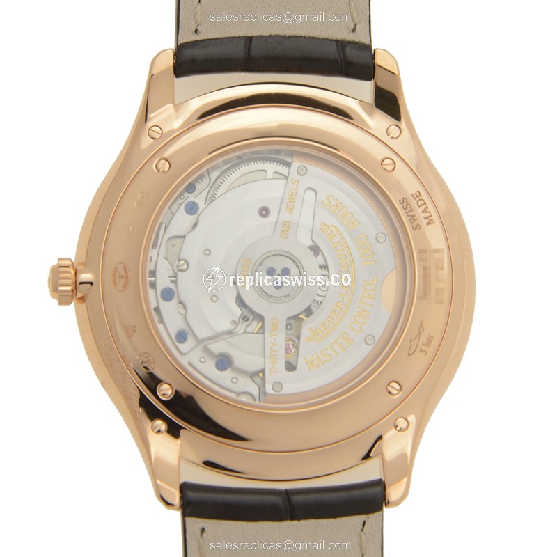 Jaeger-Lecoultre Q1272510 Replica - Ultra Thin - Automatic - 18kt Rose Gold - Beige Dial - View 3