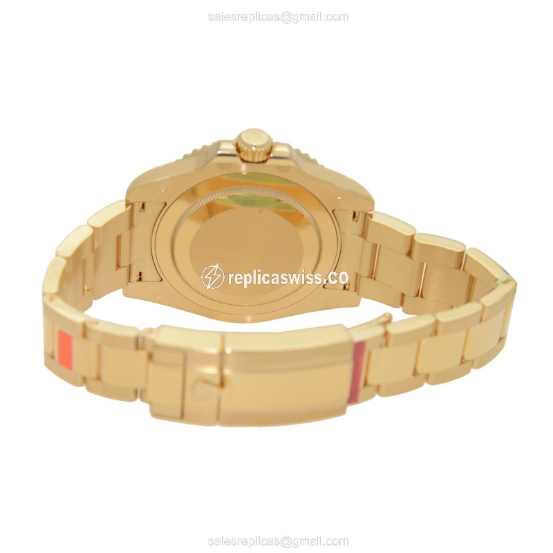 Rolex GMT-MASTER II Replica - 18kt Gold - Black Dial, Automatic Clasp - View 4