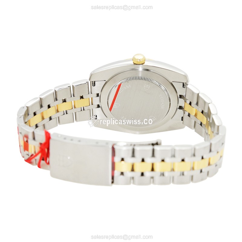 Tudor Classique Replica - Automatic - 18kt Gold & Steel - Dark Grey Dial - Silver Strap - View 4