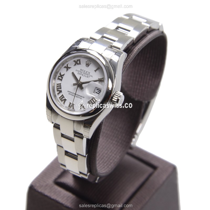 Rolex Datejust Lady Replica - Automatic - White Dial - Steel Case - View 3