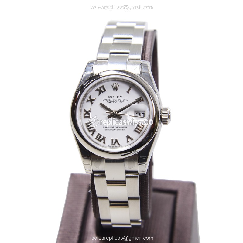 Rolex Datejust Lady Replica - Automatic - White Dial - Steel Case - View 2