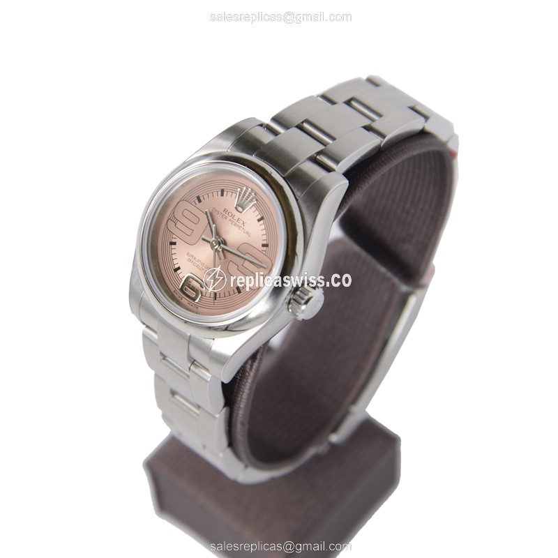 Rolex 176200PK39MAXI_O Replica - Automatic - Pink Dial on Steel Strap - View 3