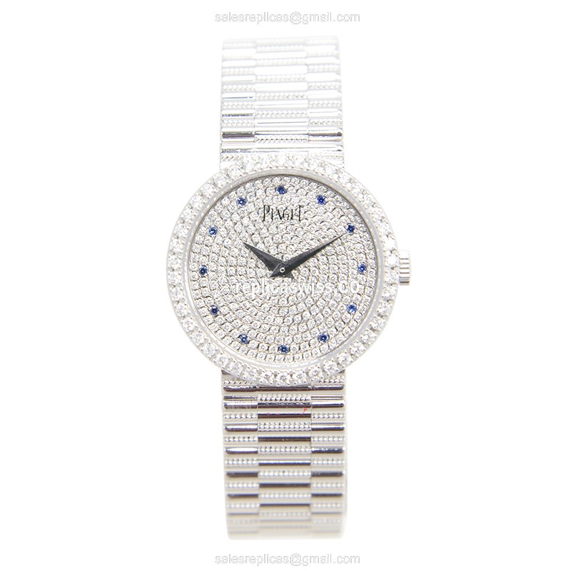 Piaget Tradition G0A37043 - Manual Wind - 18kt White Gold - Diamond Set - Silver Dial - View 2