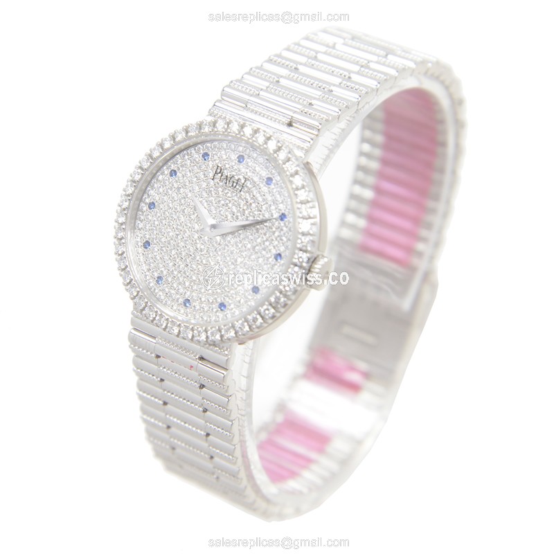 Piaget Tradition G0A37043 - Manual Wind - 18kt White Gold - Diamond Set - Silver Dial - View 3
