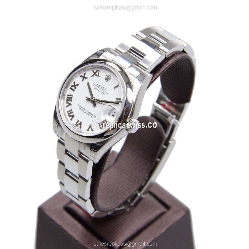 Rolex Datejust Replica - Automatic | Stainless Steel | White Dial | Silver Clasp & Strap - View 3