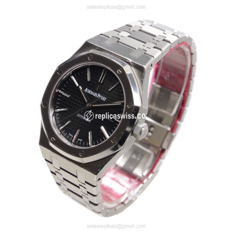 Royal Oak Replica - Audemars Piguet 15400ST.OO.1220ST.01 - Automatic - Black Dial - Steel Case & Strap - View 3