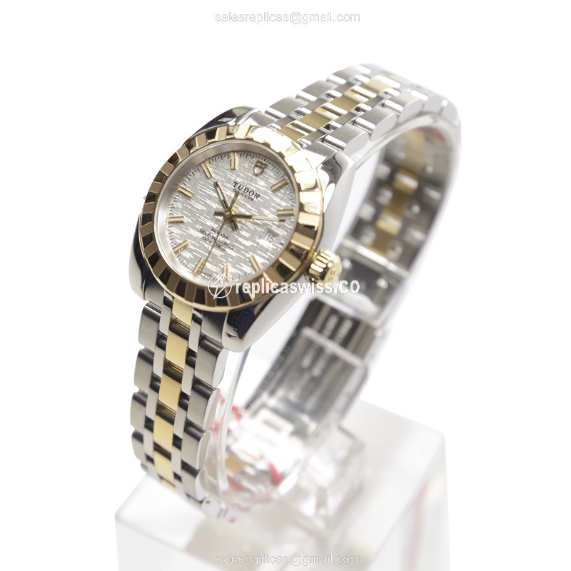 Classique Tudor 22013-62543SVCL - Automatic - 18kt Gold & Steel - Silver Dial, Clasp - View 3