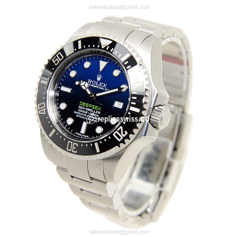 Rolex Sea-Dweller Replica - Automatic - Stainless Steel - Blue Dial - Steel Clasp - View 3