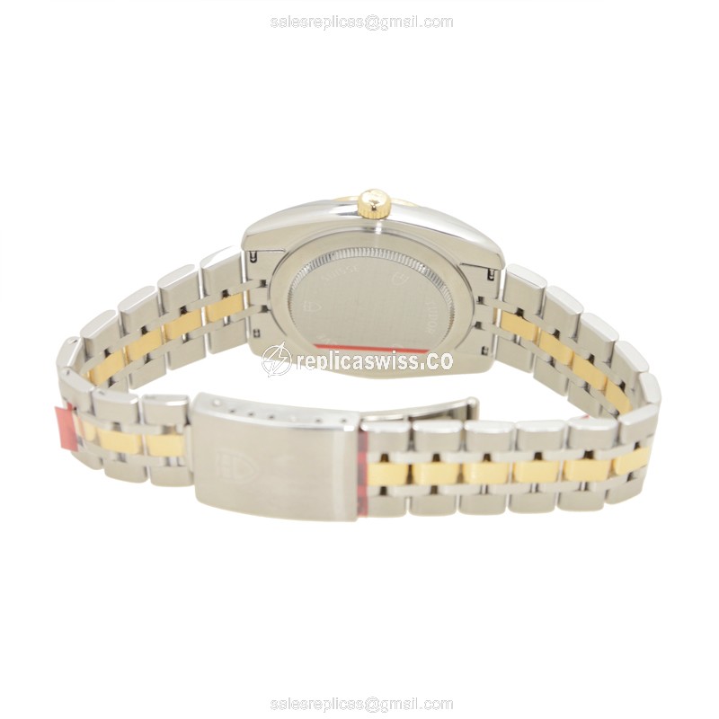 Tudor Classique Replica - Automatic - 18kt Gold & Steel - Black Dial - Silver Strap - View 4