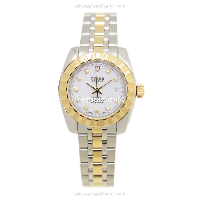 Automatic Tudor Classique Replica Watch - Steel - White Dial - View 2