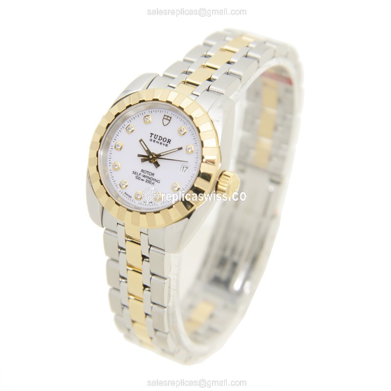 Automatic Tudor Classique Replica Watch - Steel - White Dial - View 3