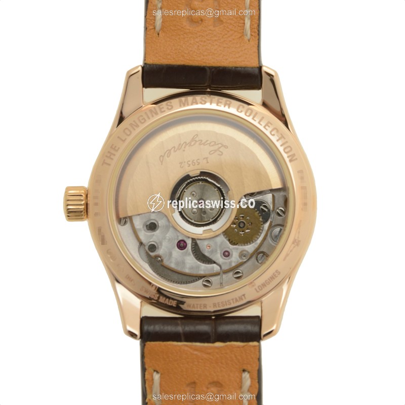 Longines L2.128.9.87.3 Replica - Automatic - 18kt Rose Gold Case - White Dial - View 3