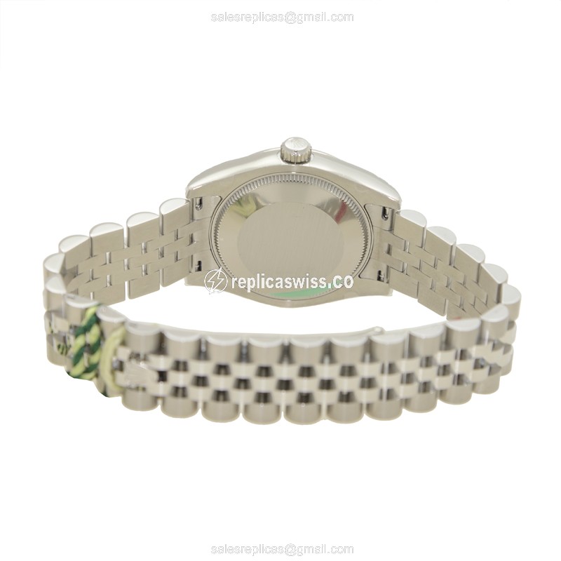 Rolex Datejust Replica - Automatic - White Gold & Steel - Gray Dial, Silver Clasp - View 4
