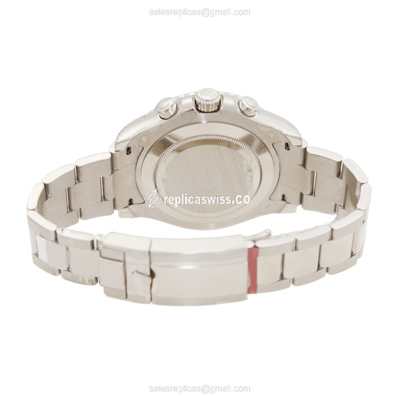 Rolex Yacht Master Replica - Automatic - 18kt White Gold - White Dial on Silver Clasp - View 4