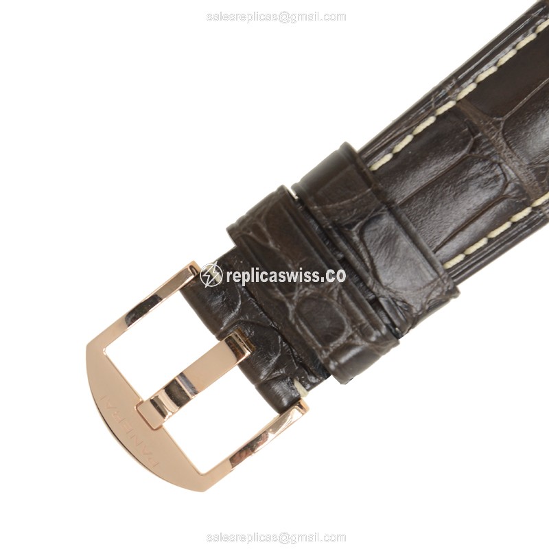 Panerai PAM00515 RADIOMIR - Manual - 18kt Rose Gold - Brown Dial - Brown Alligator Buckle - View 4