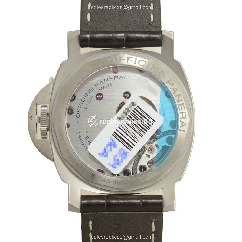 Panerai PAM00564 LUMINOR Replica - Manual - Stainless Steel - Black Dial - Alligator Black Buckle - View 3