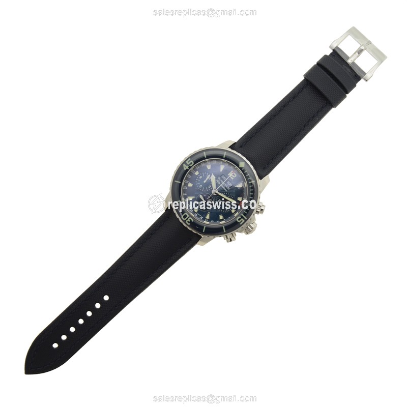 Blancpain 5066F-1140-52A Replica - Automatic - Steel - Blue Dial - Canvas Blue Strap - View 2