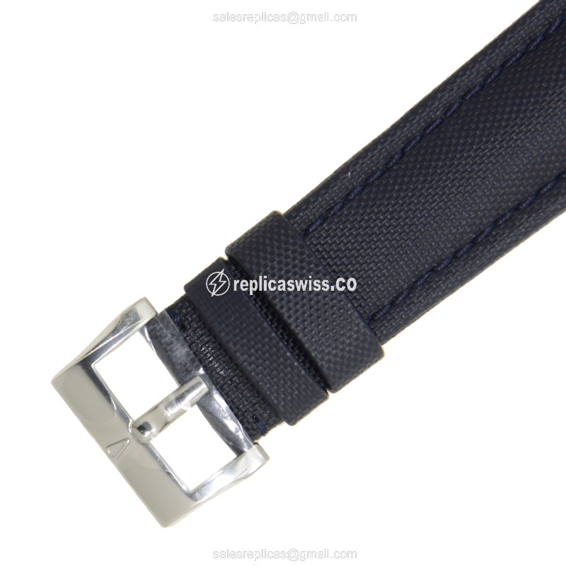 Blancpain 5066F-1140-52A Replica - Automatic - Steel - Blue Dial - Canvas Blue Strap - View 4